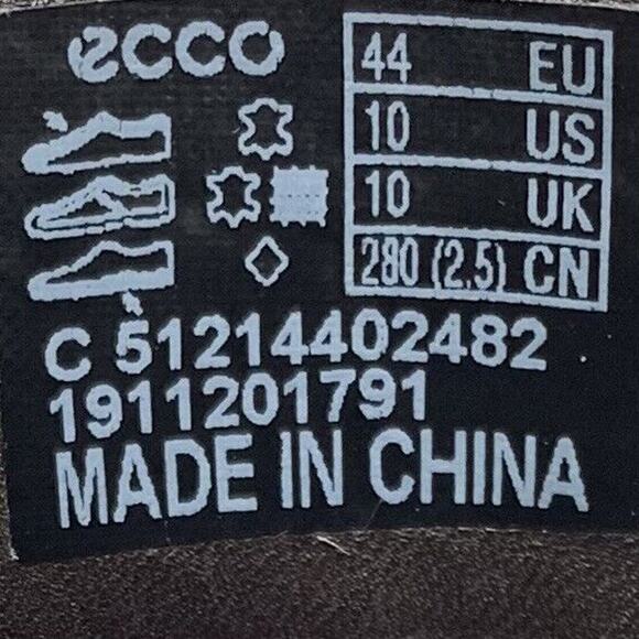 Ecco Kenton Chukka Boots Mens Size 10 Brown Leather Lace Up Factory Distressed - Picture 10 of 10